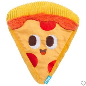BARK All dog sizes Squeaky Plush Corduroy Faux Fur Pizza Slice Dog Toy